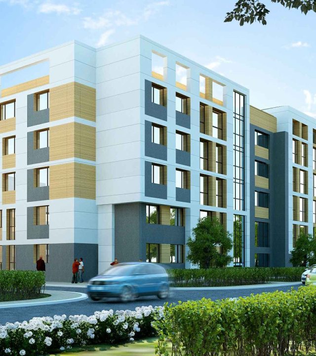 Отдельный дом в жилом комплексе Robin City с проезжающим автомобилем